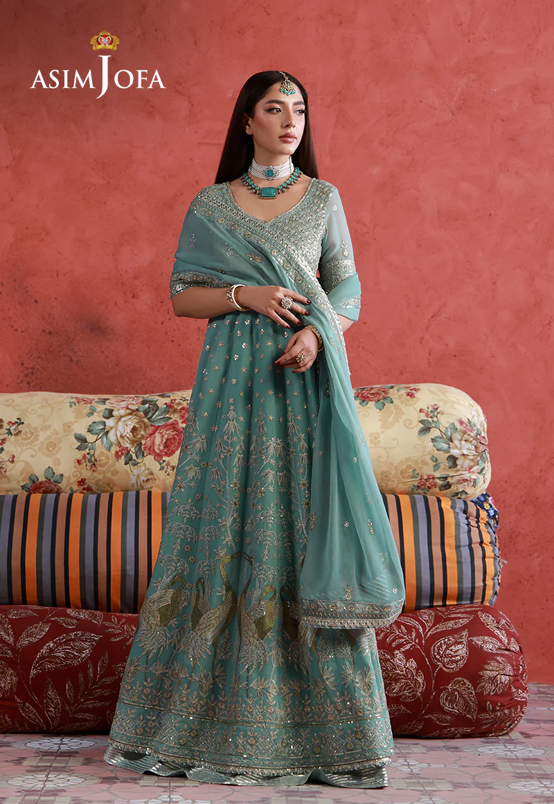 AJULN-04 Embroidered Chiffon Unstitched 3 Pcs - Image 2