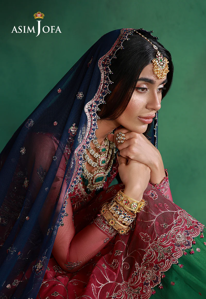 AJULND-08 Embroidered Net Stitched 3 Pcs - Image 6