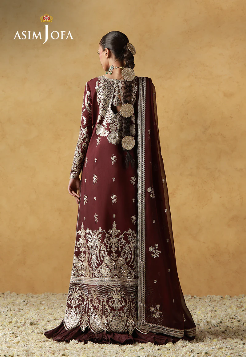 AJULN-17  Embroidered Raw Silk Unstitched 3 Pcs - Image 2
