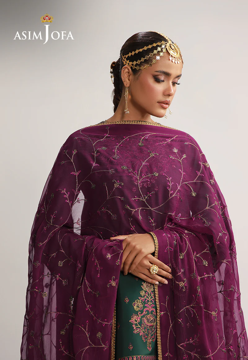 AJULO-06 Embroidered Silk Unstitched 3 Pcs - Image 4