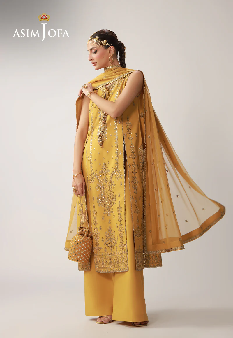 AJULO-09 Embroidered Boski Silk Unstitched 3 Pcs - Image 2