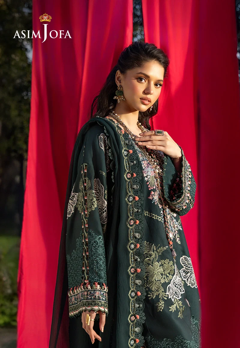 AJULW-06 Embroidered Lawn Unstitched 3 Pcs - Image 2