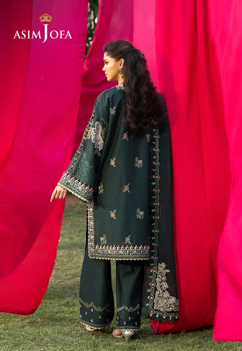 AJULW-06 Embroidered Lawn Unstitched 3 Pcs - Image 4