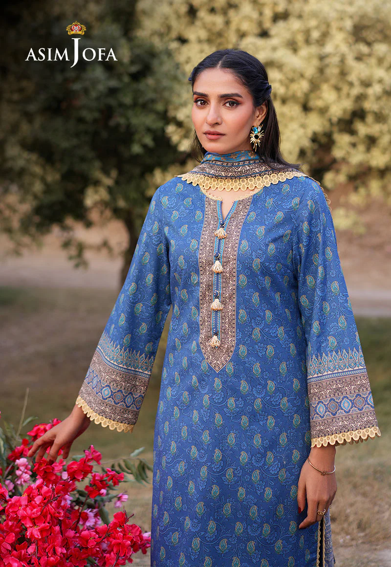 AJUUB-03 Printed Lawn 3 Pcs - Image 2
