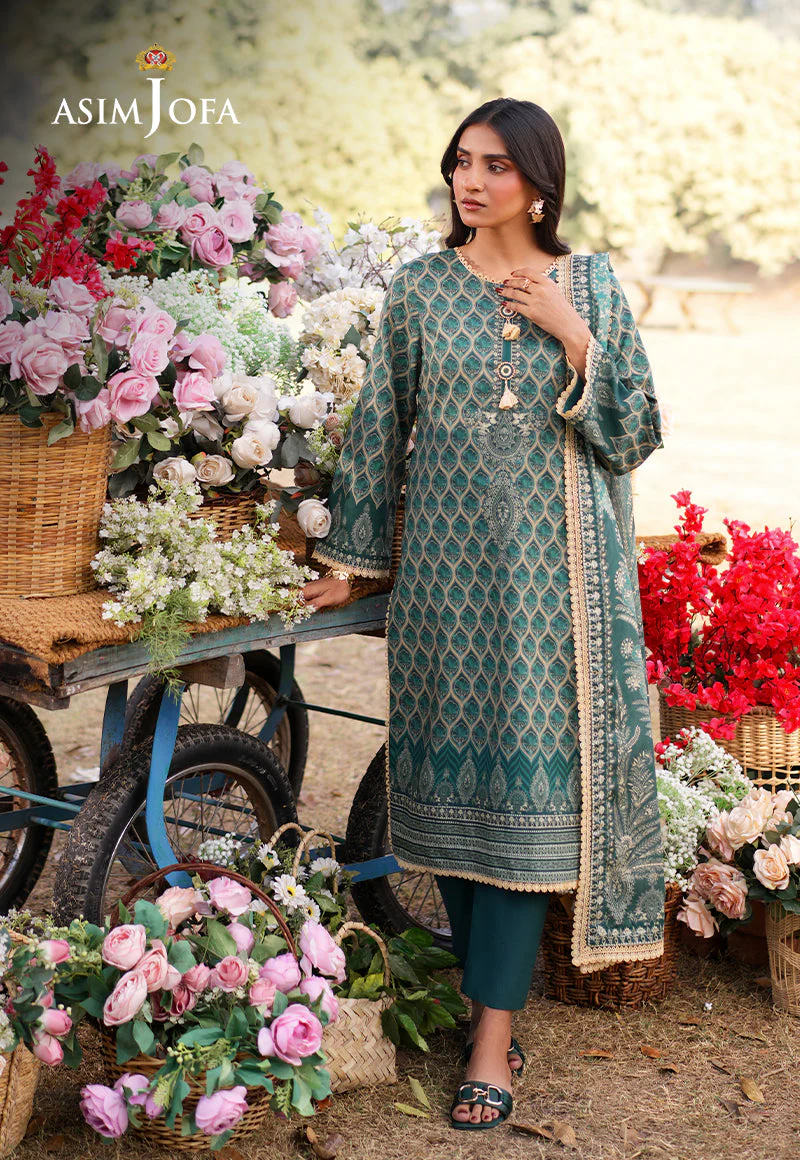 AJUUB-04 Printed Lawn 3 Pcs - Image 4