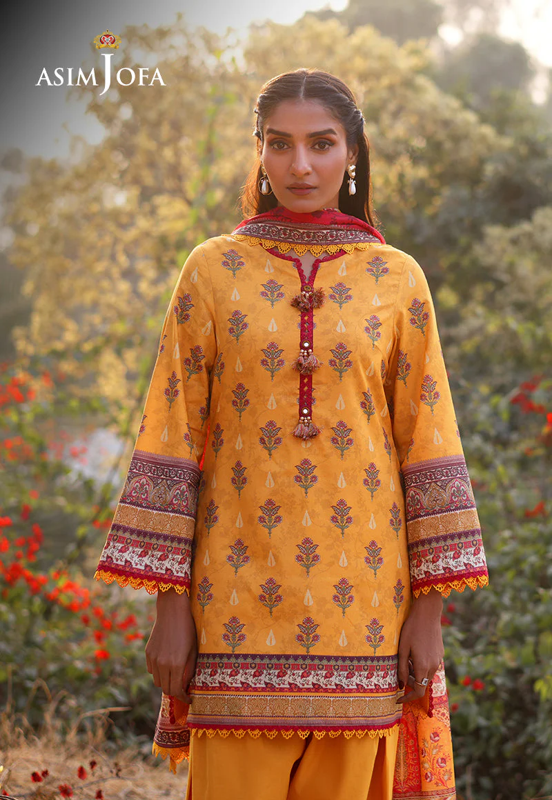AJUUB-06 Printed Lawn 3 Pcs - Image 3