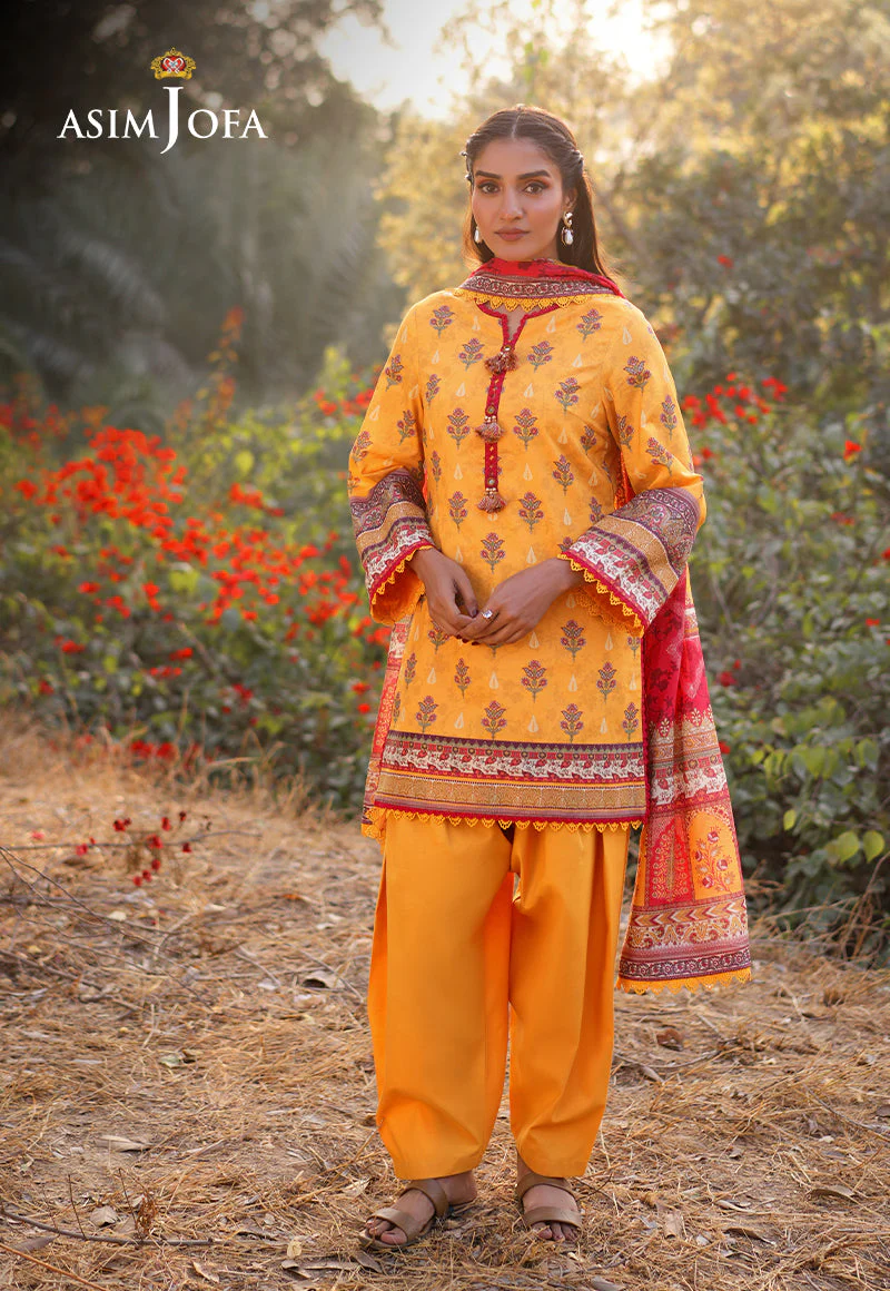 AJUUB-06 Printed Lawn 3 Pcs - Image 4