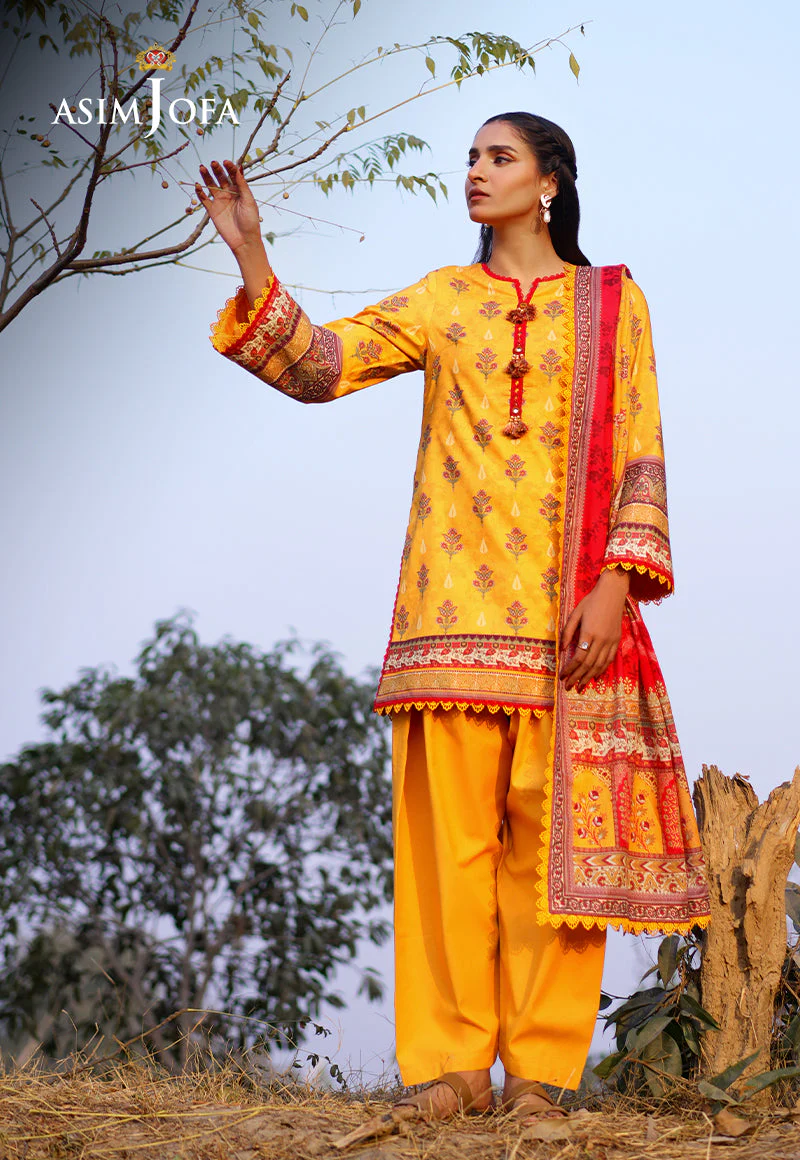 AJUUB-06 Printed Lawn 3 Pcs - Image 5