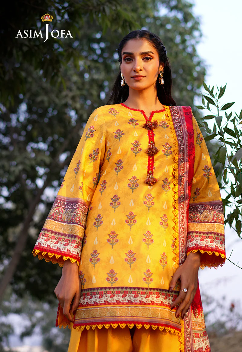 AJUUB-06 Printed Lawn 3 Pcs - Image 7