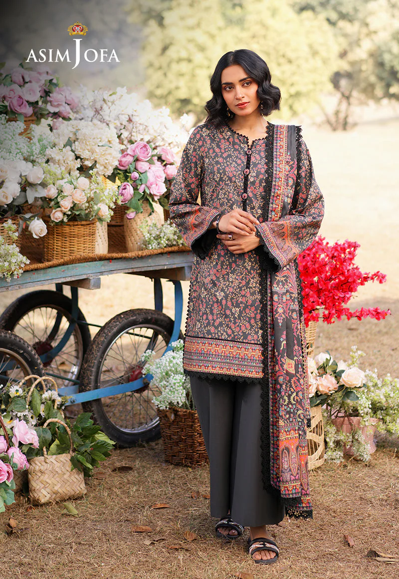AJUUB-09 Printed Lawn 3 Pcs - Image 3