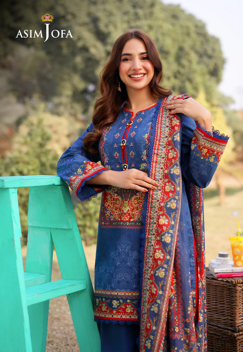 AJUUB-10 Printed Lawn 3 Pcs - Image 4