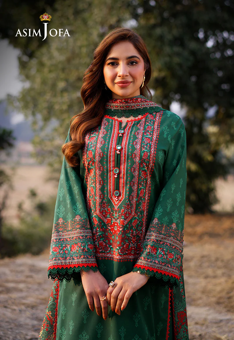 AJUUB-11 Printed Lawn 3 Pcs - Image 7