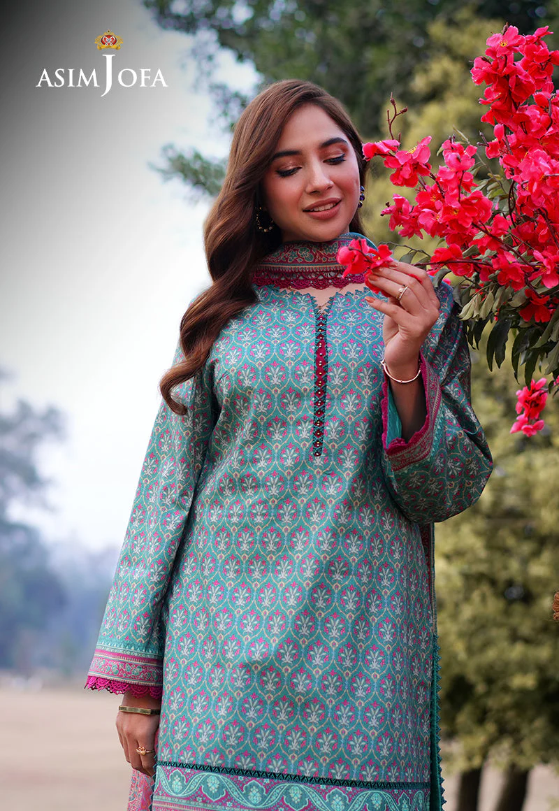 AJUUB-17 Printed Lawn 3 Pcs - Image 8