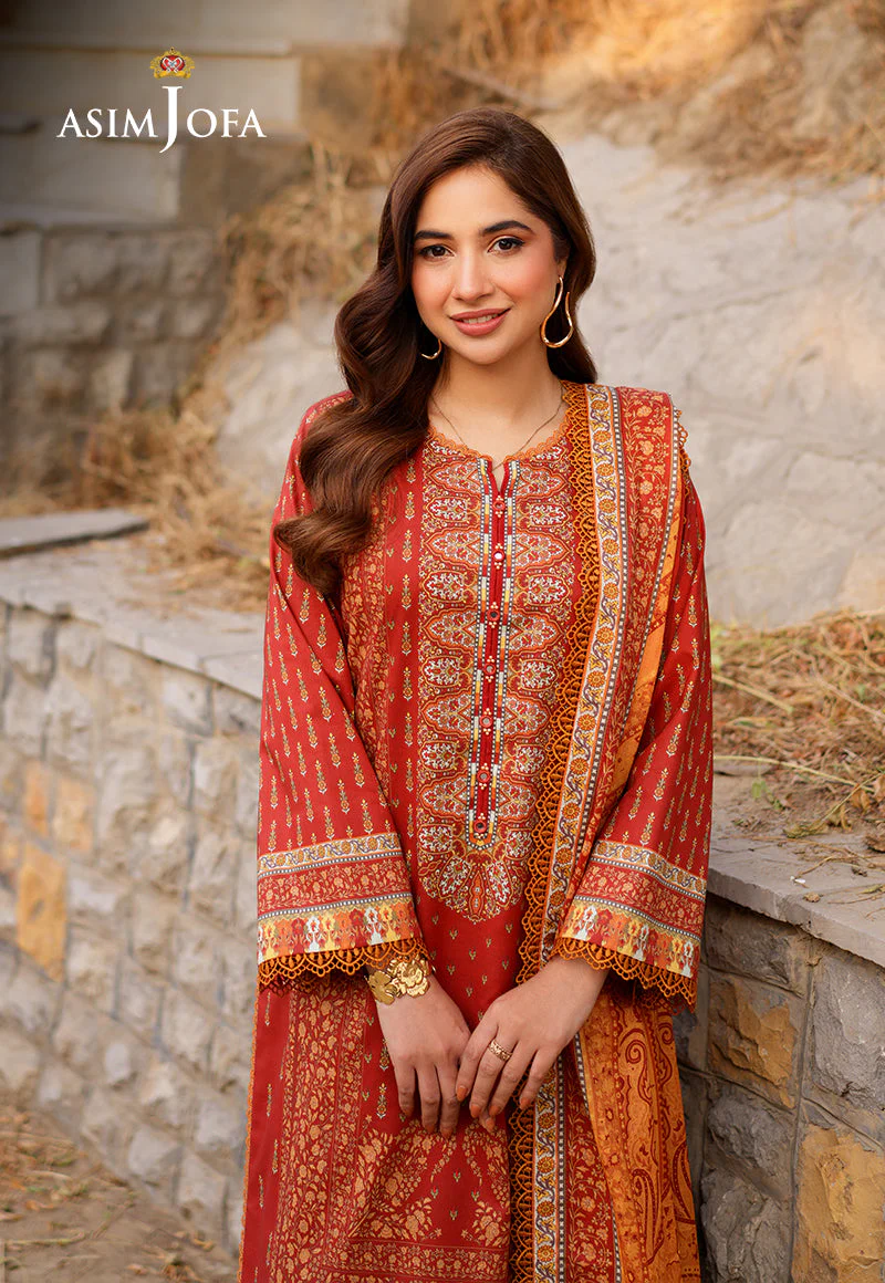 AJUUB-20 Printed Lawn 3 Pcs - Image 5