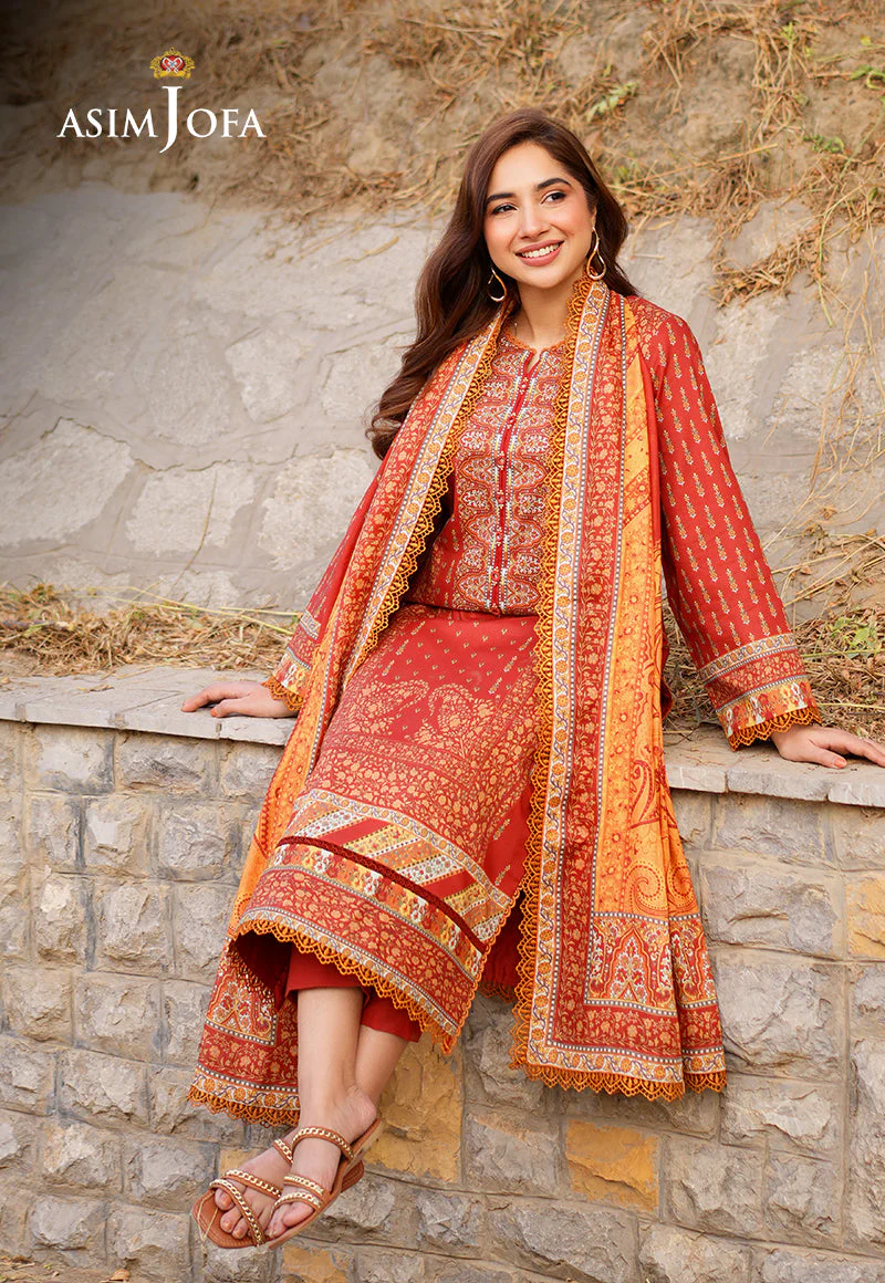 AJUUB-20 Printed Lawn 3 Pcs - Image 7