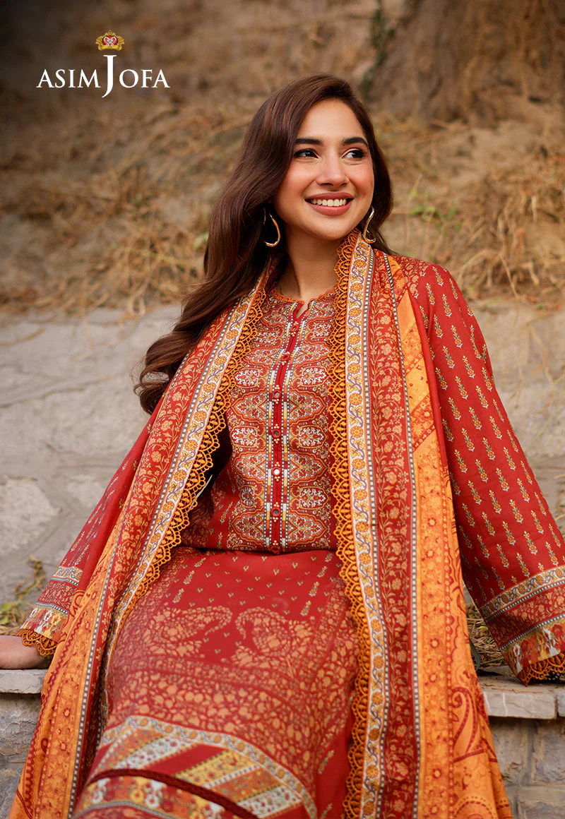 AJUUB-20 Printed Lawn 3 Pcs - Image 8