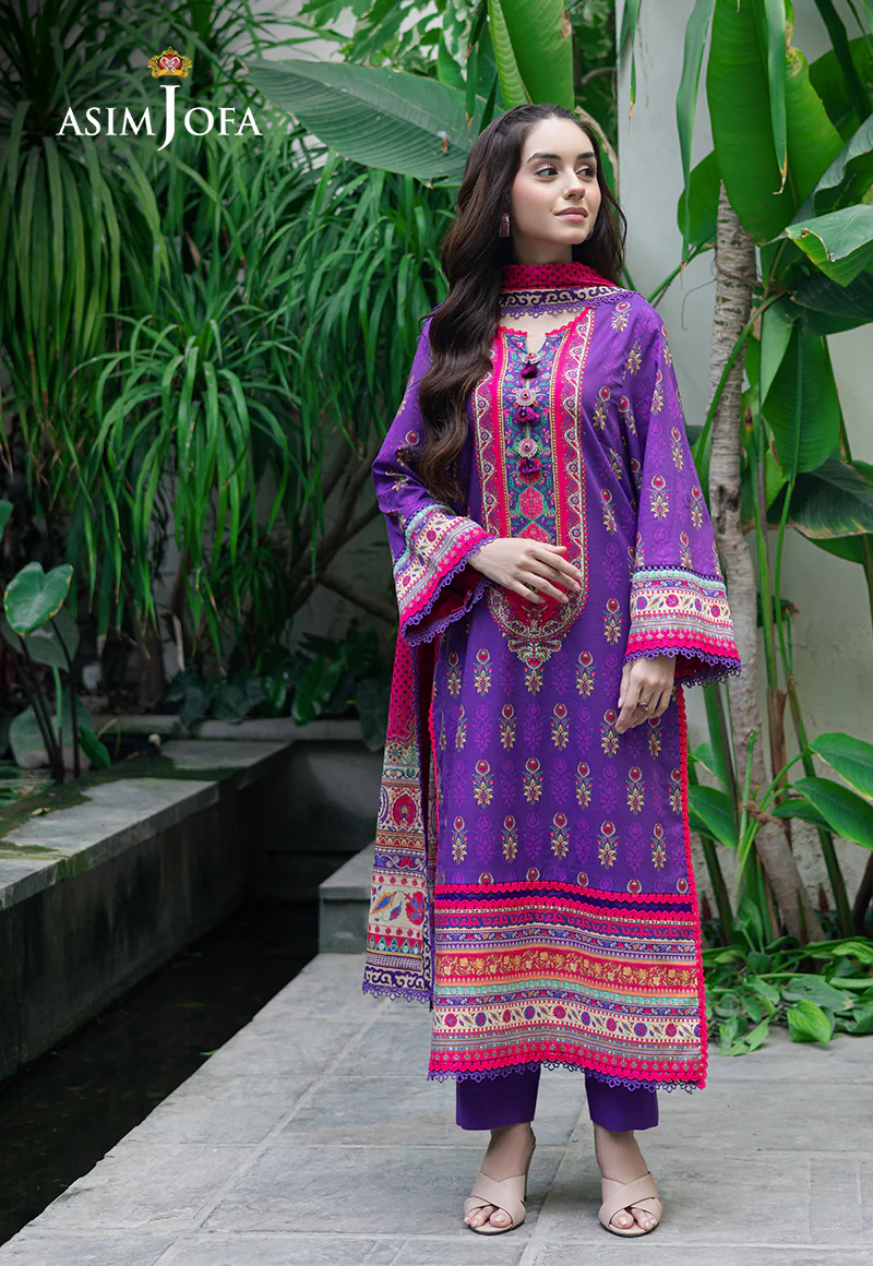 AJUUB-34 PRINTED LAWN 3 PC - Image 4