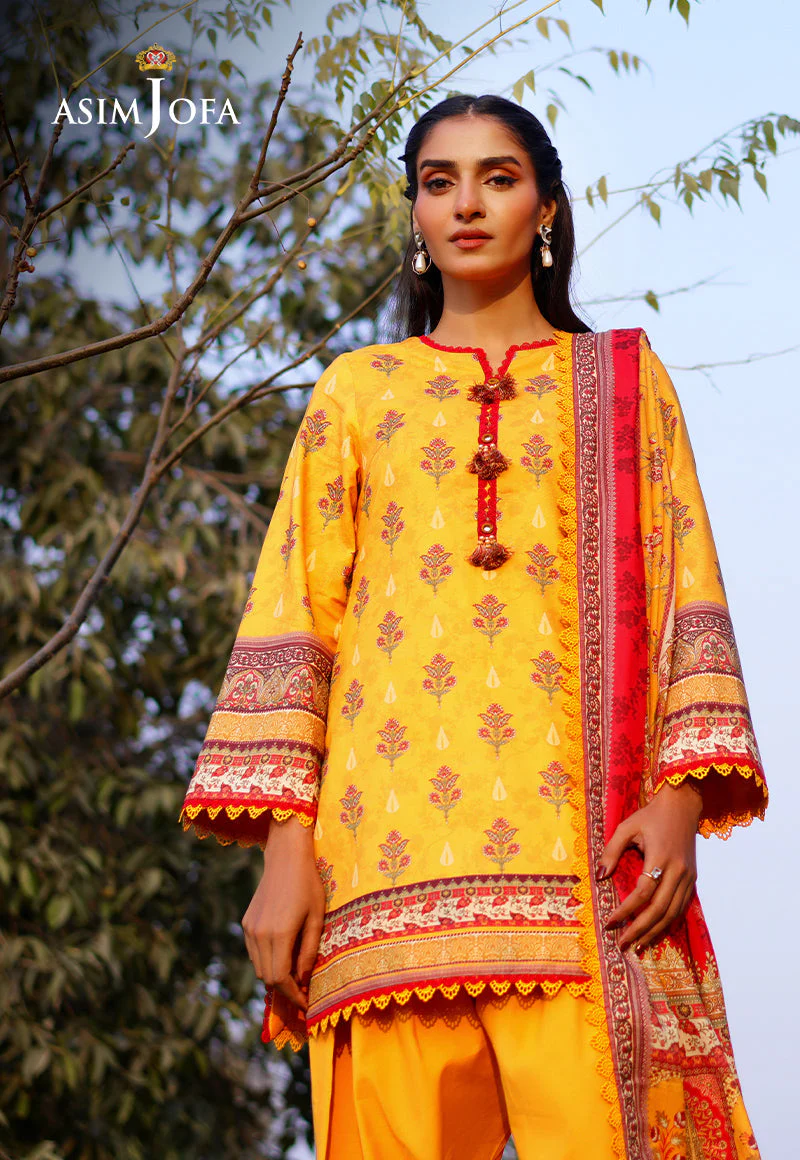 AJUUBD-06 Printed Lawn Stitched 3 Pcs - Image 6