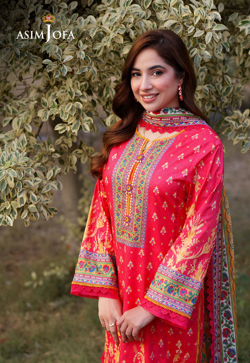 AJUUBD-16 Printed Lawn Stitched 3 Pcs - Image 6