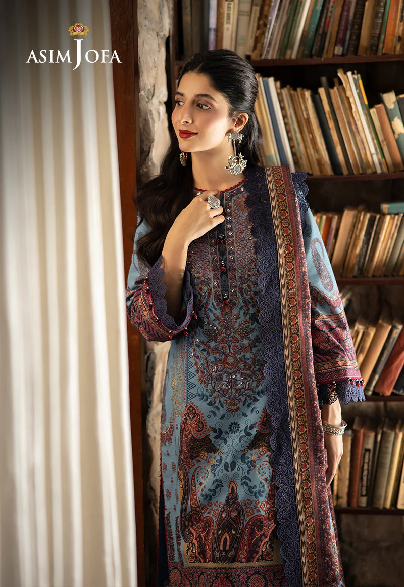 AJUWD-01 EMBROIDERED STITCHED 3 PCS - Image 4