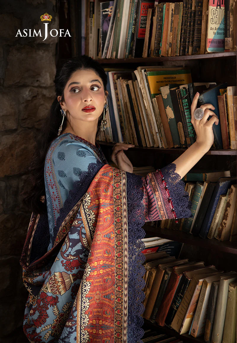 AJUWD-01 EMBROIDERED STITCHED 3 PCS - Image 5