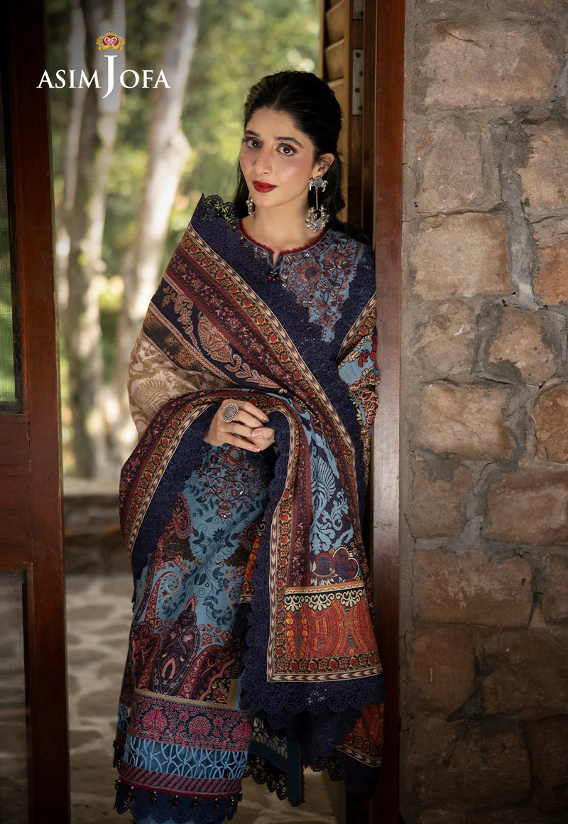 AJUWD-01 EMBROIDERED STITCHED 3 PCS - Image 6