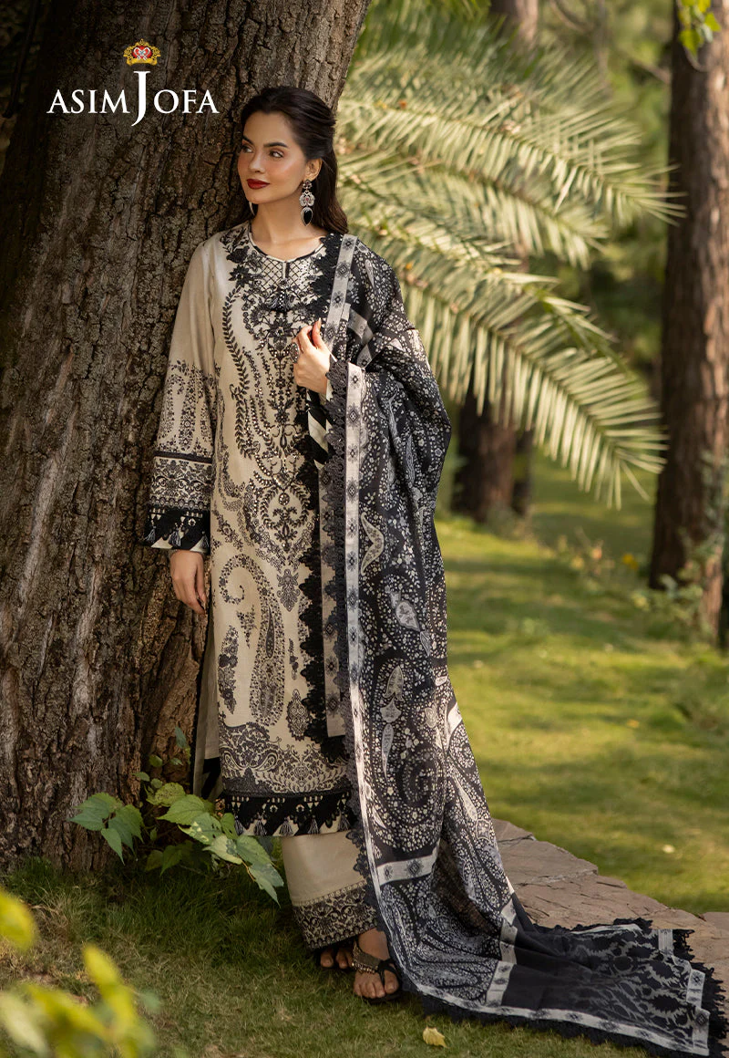 AJUWD-04 EMBROIDERED STITCHED 3 PCS - Image 3