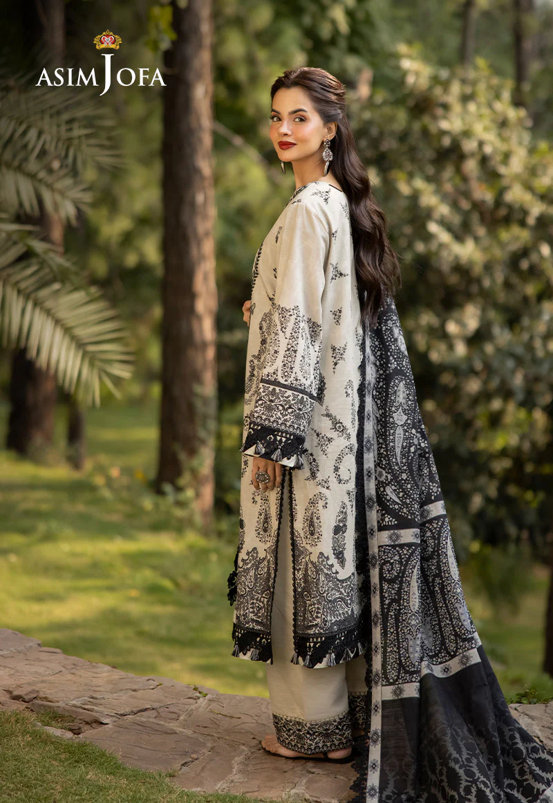 AJUWD-04 EMBROIDERED STITCHED 3 PCS - Image 6