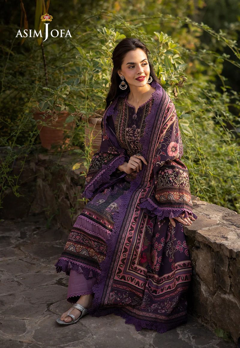 AJUW-05 EMBROIDERED KHADDAR 3 Pcs - Image 5