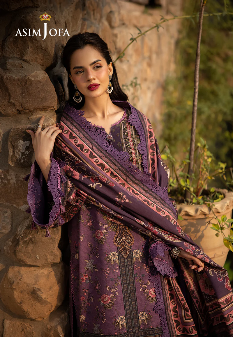 AJUW-05 EMBROIDERED KHADDAR 3 Pcs - Image 8
