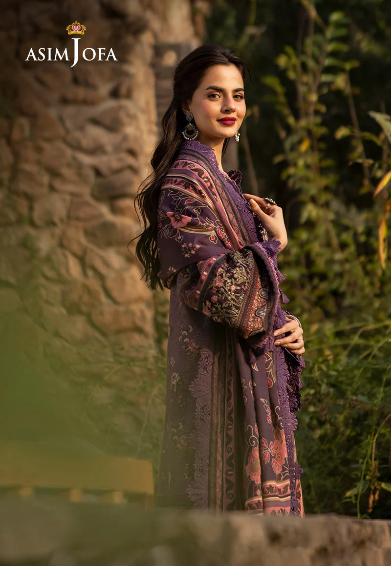 AJUWD-05 EMBROIDERED KHADDAR 3 Pcs - Image 4
