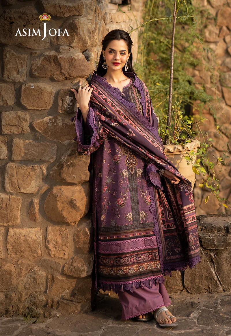 AJUWD-05 EMBROIDERED KHADDAR 3 Pcs - Image 7