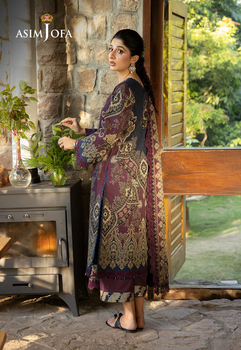 AJUWD-06 EMBROIDERED STITCHED 3 PCS - Image 2