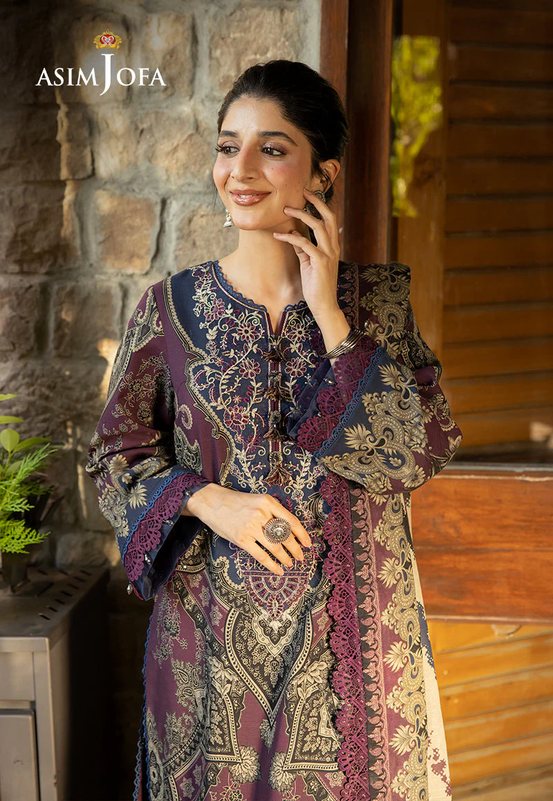 AJUWD-06 EMBROIDERED STITCHED 3 PCS - Image 4