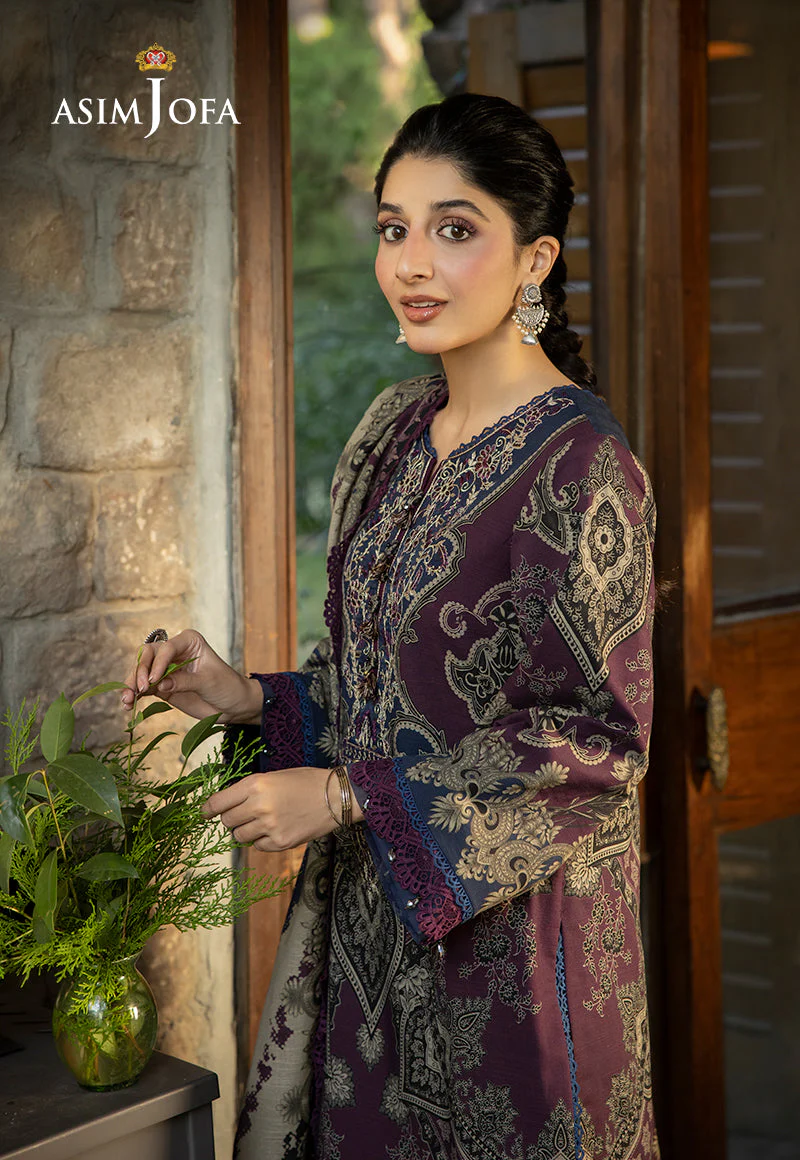 AJUWD-06 EMBROIDERED STITCHED 3 PCS - Image 6