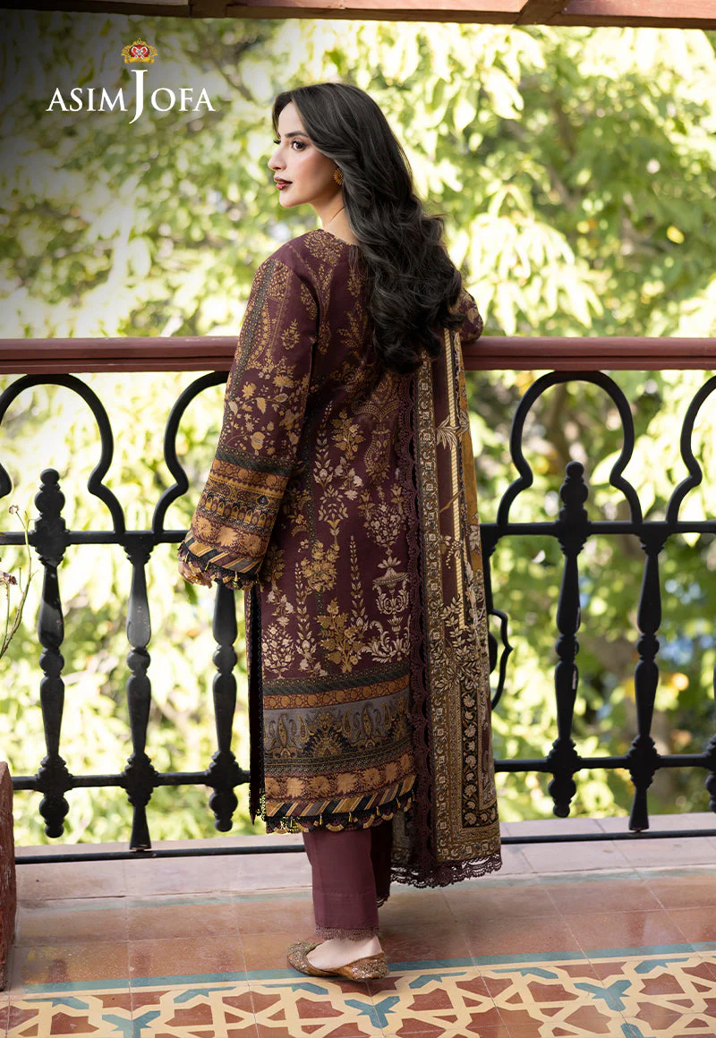 AJUWD-10 EMBROIDERED STITCHED 3 PCS - Image 2