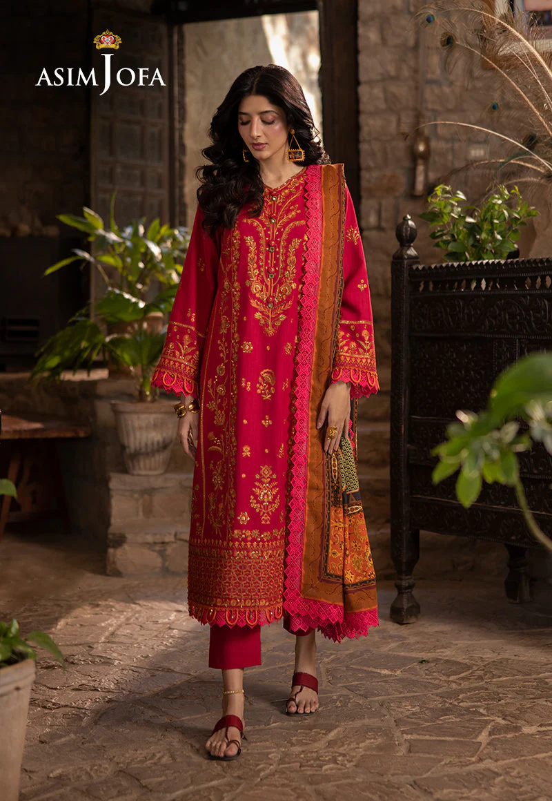 AJUWD-12 EMBROIDERED STITCHED 3 PCS - Image 3