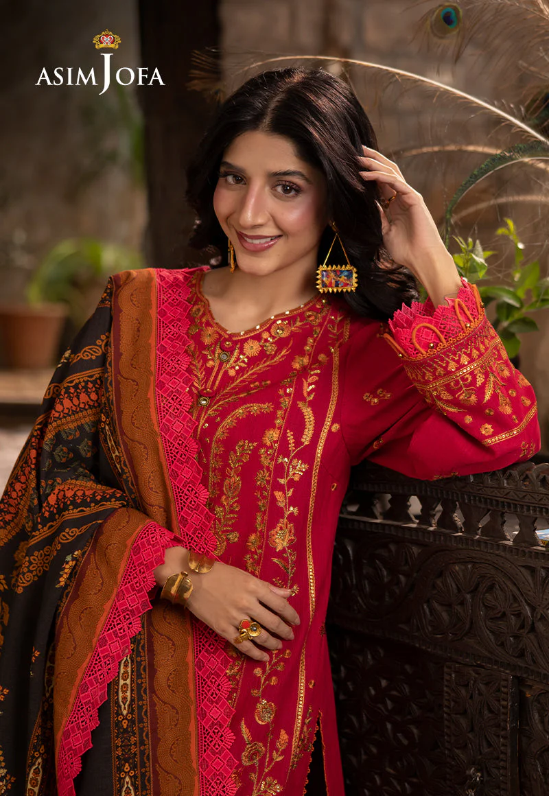 AJUWD-12 EMBROIDERED STITCHED 3 PCS - Image 4