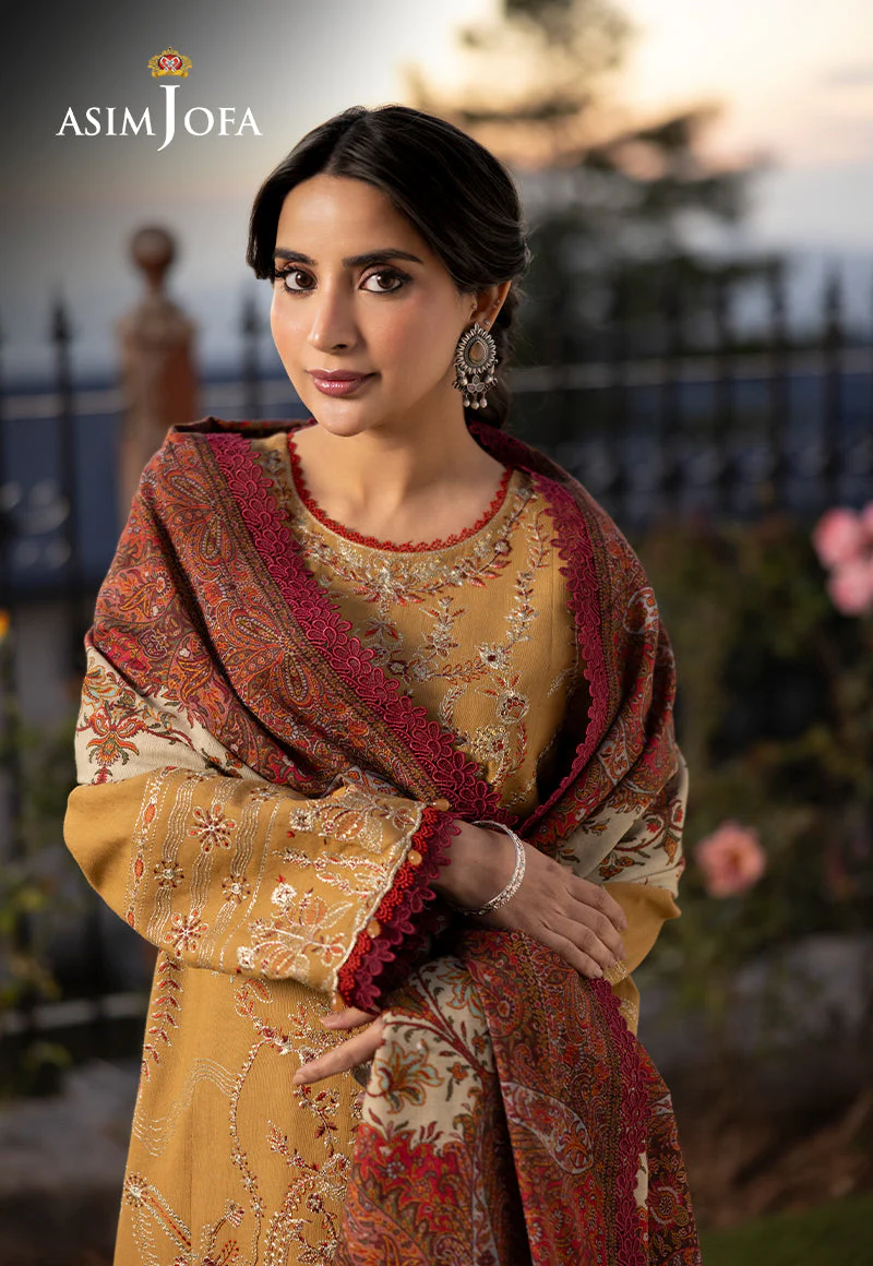 AJUWD-13 EMBROIDERED KHADDAR 3 Pcs - Image 10