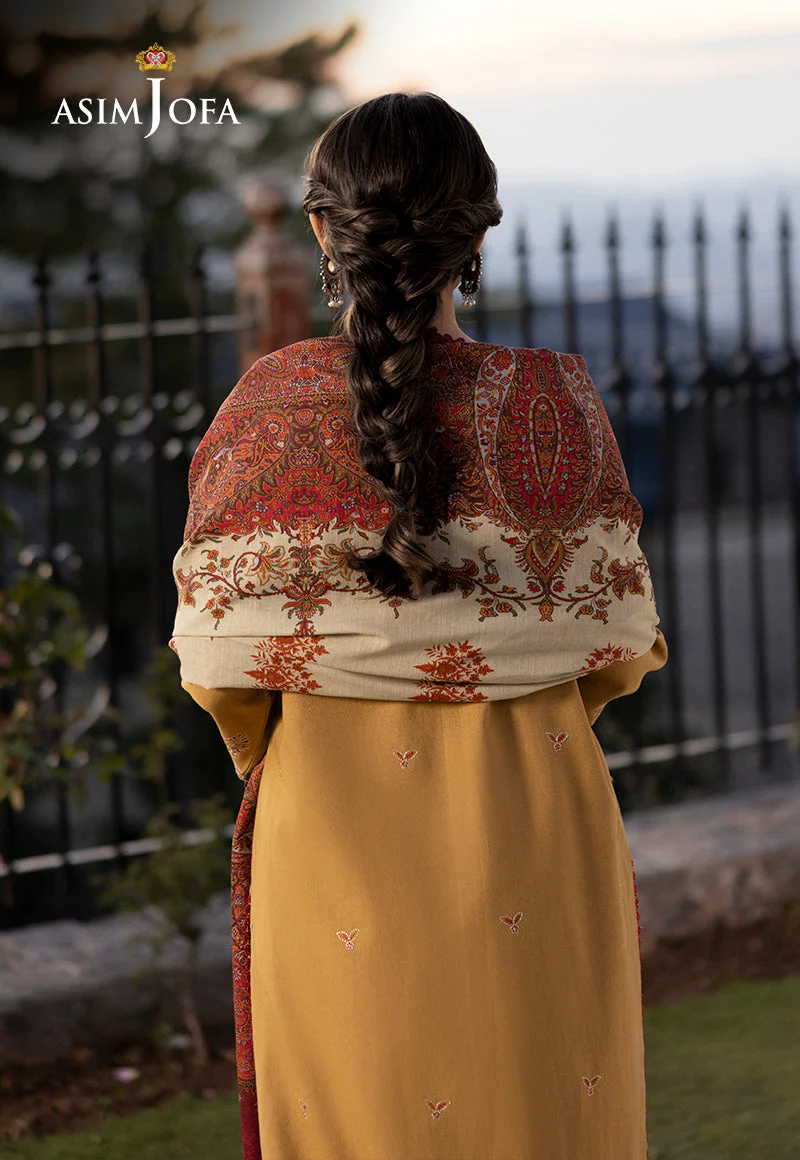 AJUWD-13 EMBROIDERED KHADDAR 3 Pcs - Image 8