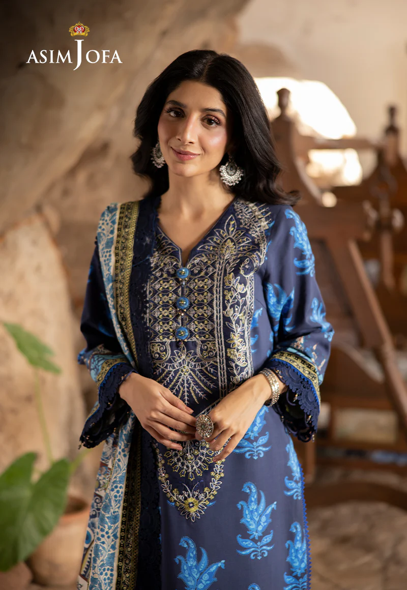 AJUW-16 EMBROIDERED VISCOSE 3 Pcs - Image 3