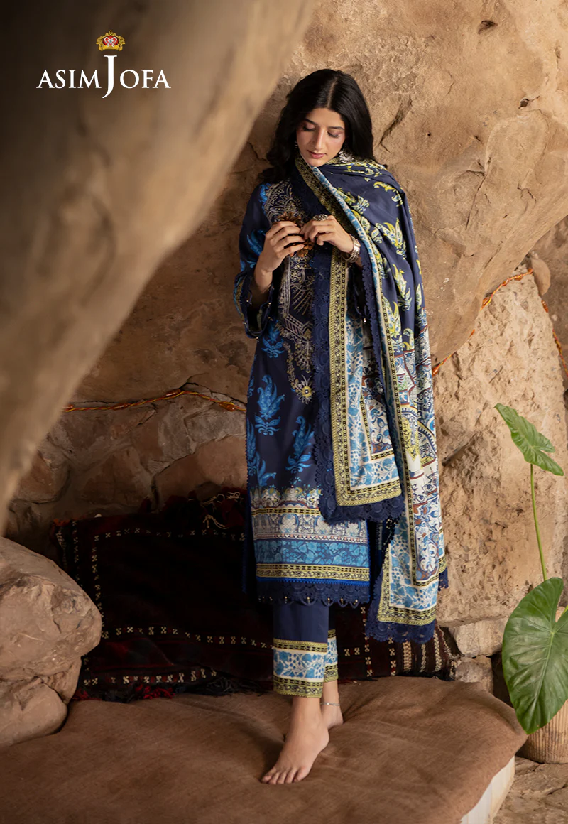AJUW-16 EMBROIDERED VISCOSE 3 Pcs - Image 6