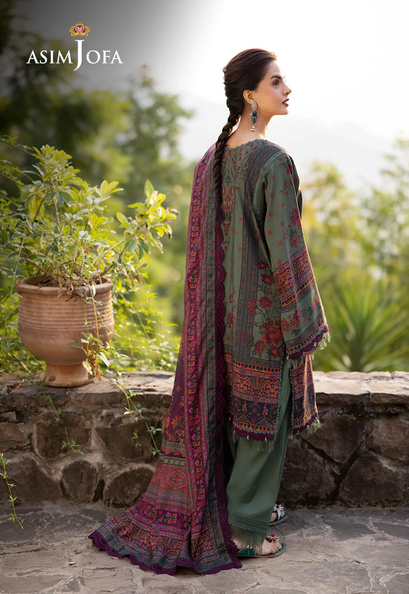 AJUWD-17 EMBROIDERED STITCHED 3 PCS - Image 2