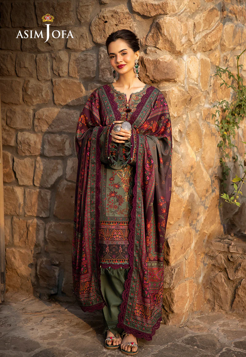 AJUWD-17 EMBROIDERED STITCHED 3 PCS - Image 4