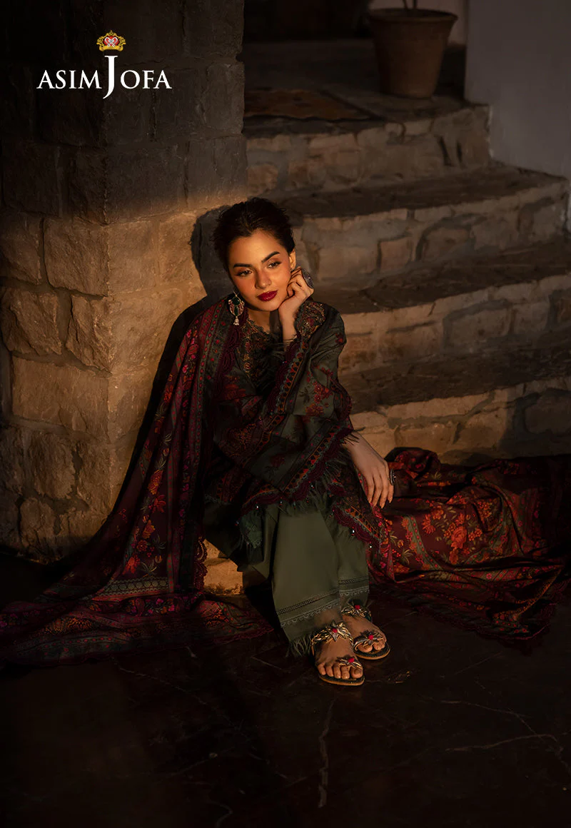 AJUWD-17 EMBROIDERED STITCHED 3 PCS - Image 6