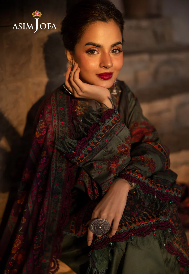 AJUWD-17 EMBROIDERED STITCHED 3 PCS - Image 7
