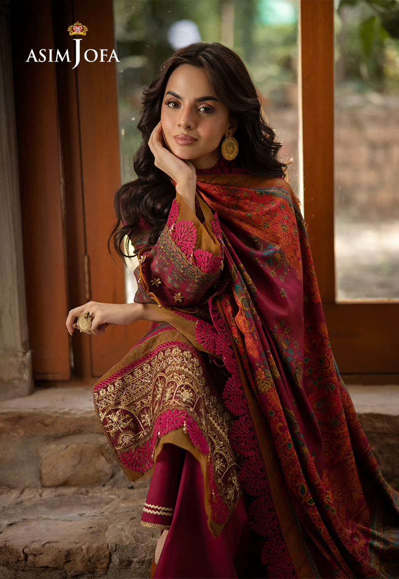 AJUWD-18 EMBROIDERED VISCOSE 3 Pcs - Image 5