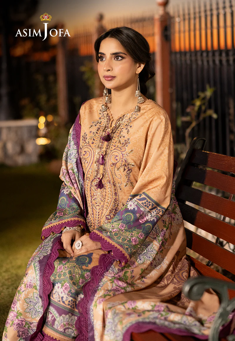AJUW-19 EMBROIDERED VISCOSE 3 Pcs - Image 8