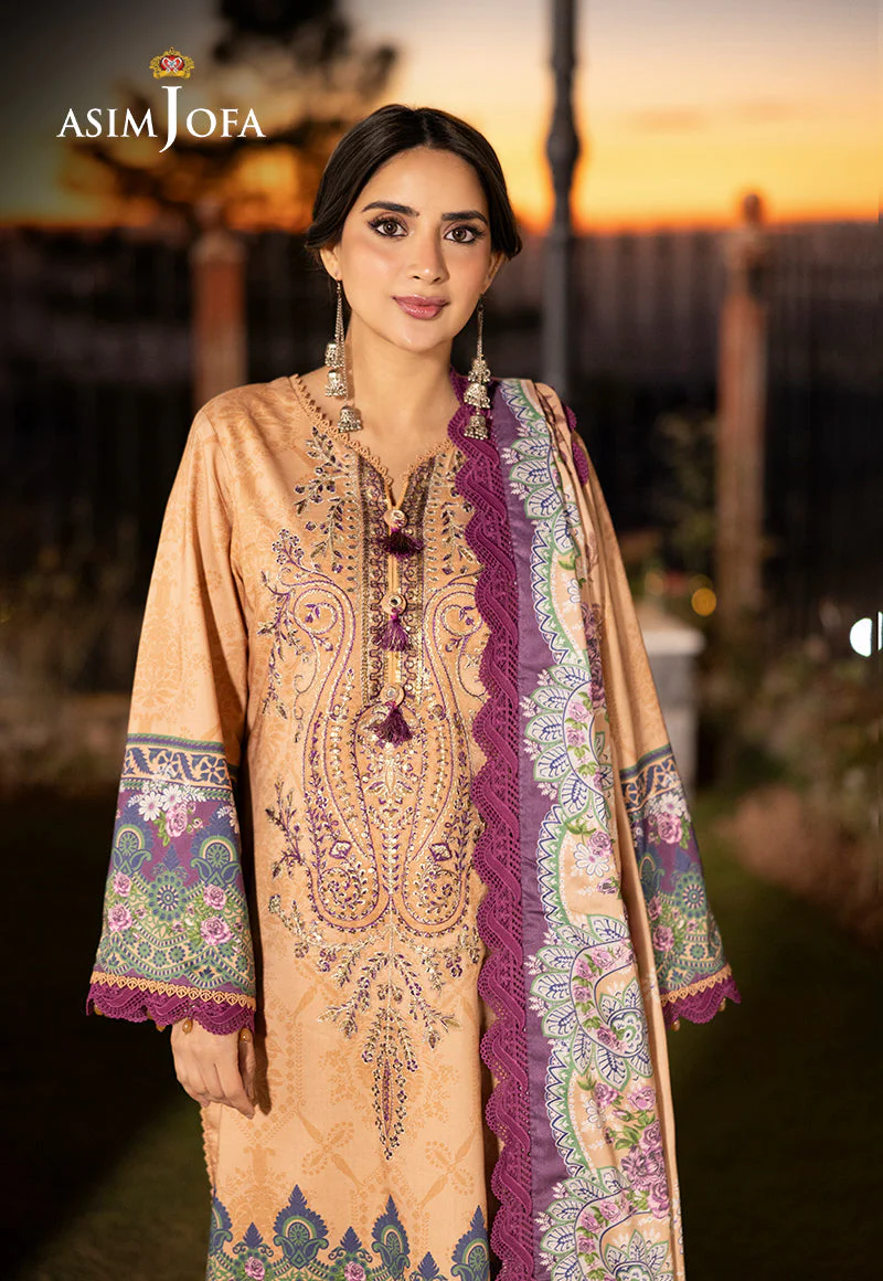 AJUWD-19 EMBROIDERED STITCHED 3 PCS - Image 3