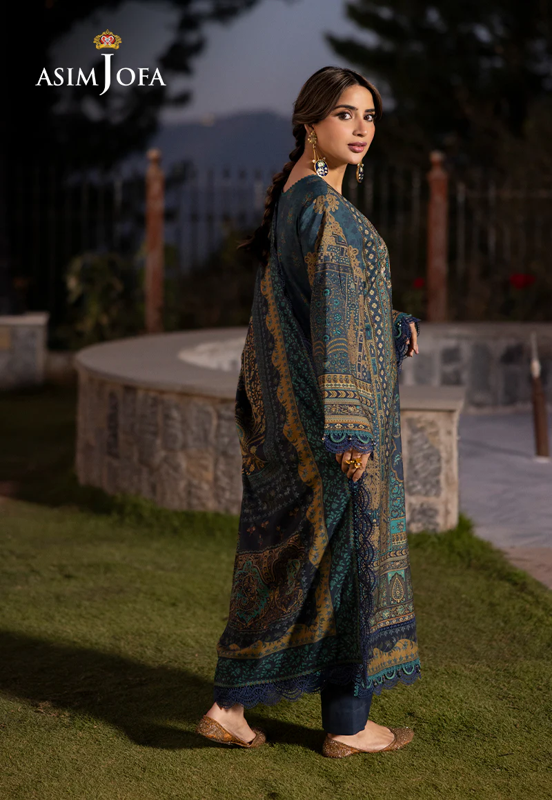 AJUW-20 EMBROIDERED VISCOSE 3 Pcs - Image 4
